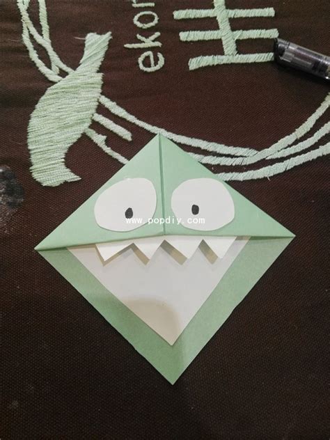 折纸的艺术小怪兽书签手工DIY教程图解-易控学院