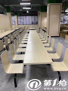 天津食堂家具定做 一体式餐桌椅 公司企业职工用餐桌椅_餐桌餐椅_第一枪