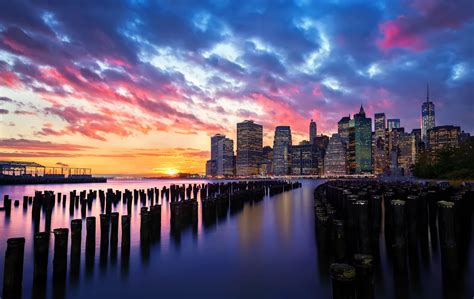 city, New York City, Sunset Wallpapers HD / Desktop and Mobile Backgrounds