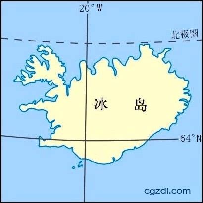 冰岛地图图片