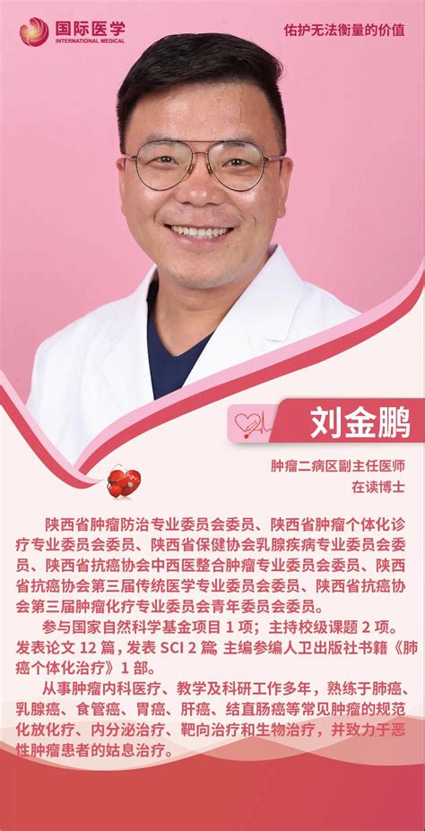 今日专家推荐｜肿瘤二病区副主任医师刘金鹏-西安国际医学中心医院
