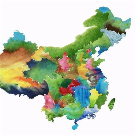 手绘中国行政地图图片