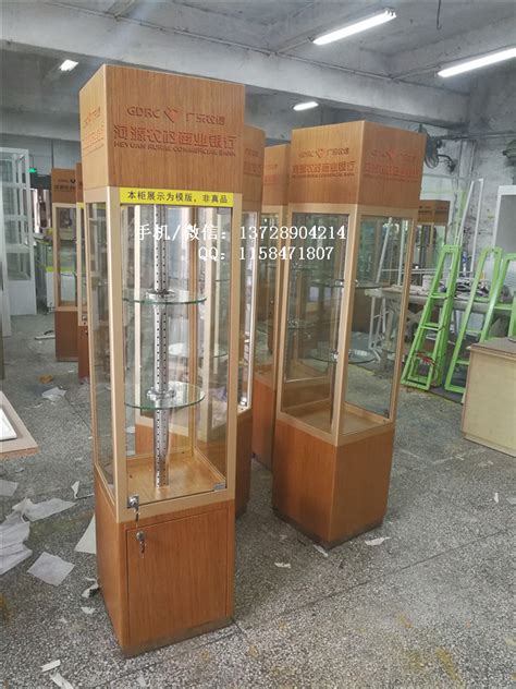 广东河源农村商业银行贵金属产品展示柜制作-