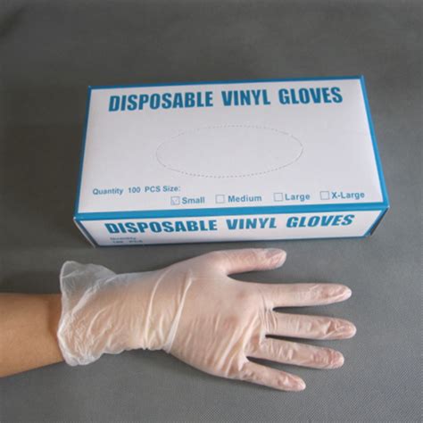 100只盒装一次性手套PVC手套透明加厚美容染发劳保防护手套食品级-阿里巴巴