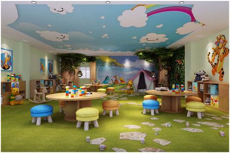 儿童教育机构装修设计效果图|空间|室内设计|晨趣设计 - 原创作品 - 站酷 (ZCOOL)
