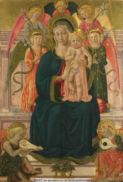 圣母 圣婴与天使普查图片_绘画书法_文化艺术-图行天下素材网