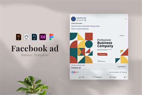 商业主题Facebook脸书广告设计模板v1 Business – Facebook ad 01 – 设计小咖