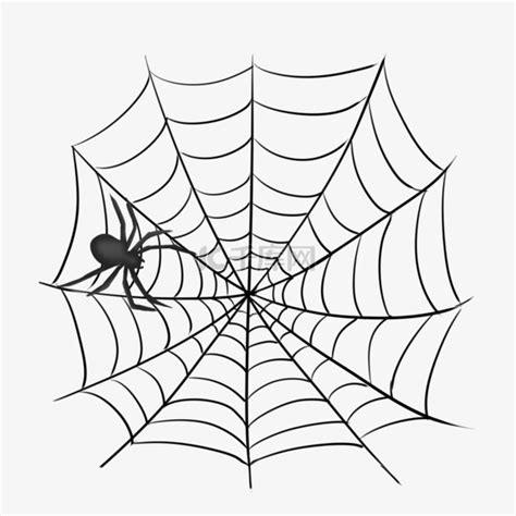 蜘蛛爬网手绘素材图片免费下载-千库网