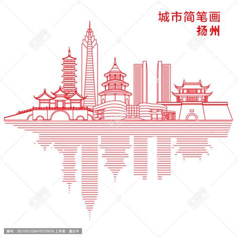 扬州城市简笔画