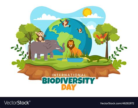 World biodiversity day on may 22 with biological Vector Image