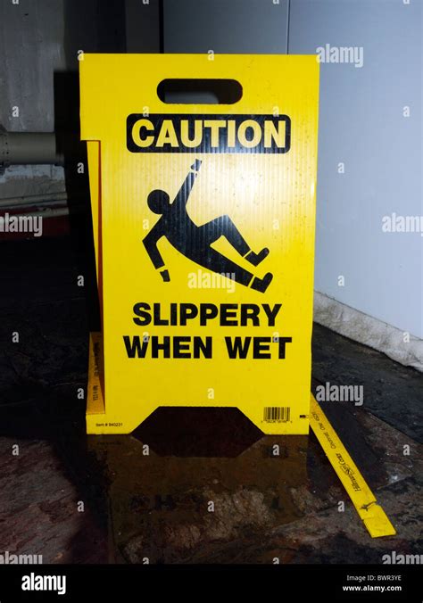Slippery when wet Stock Photo - Alamy