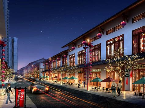 商业街效果图图片