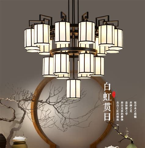 新中式工程吊灯-美间设计