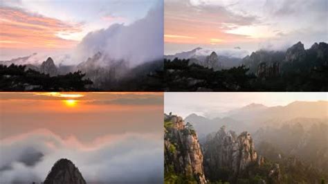 在云海之上的摄影师剪影有雾的山高清图片下载-正版图片504894807-摄图网