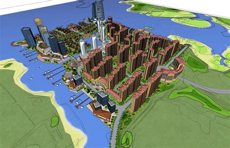 临河二期3dmax 模型下载-光辉城市