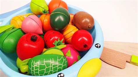 满满一盆子彩色水果切切乐玩具里有哈密瓜石榴苹果_腾讯视频