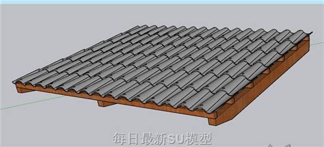 木方搭建屋顶内部结构su模型_景观小品_土木在线