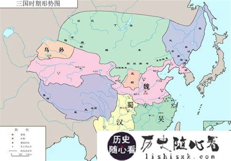 魏蜀吴三国地图图片