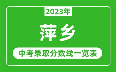 2023年萍乡中考录取分数线_萍乡市各高中录取分数线一览表_4221学习网