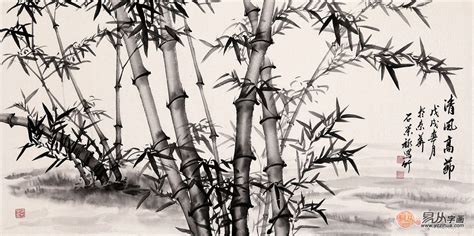 当代画家石荣禄笔下的竹子，清风高节，顶天立地_技法常识_字画百科_【易从网】