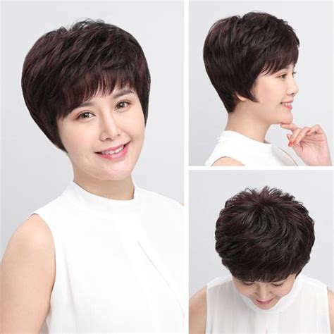 中年妇女短发头型 中年女式头发短发发型图片(3)_配图网