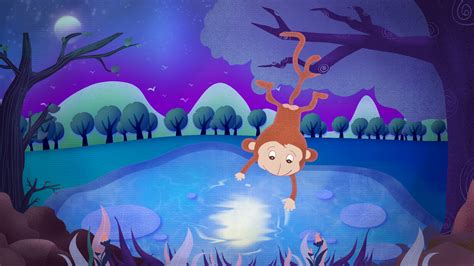 儿歌点点-动画故事 猴子捞月：小猴子能捞起井里的月亮吗