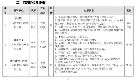 2022届毕业生招聘信息（11）青岛宏智软件有限公司 招聘信息-外国语学院