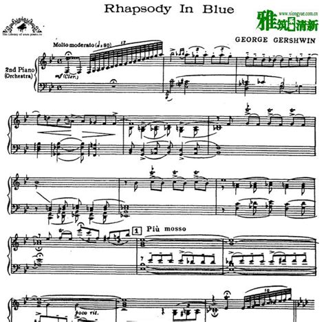 Gershwin格什温 蓝色狂想曲 Rhapsody in Blue微型管弦乐队总谱 - 雅筑清新乐谱