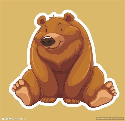 卡通棕熊设计图__野生动物_生物世界_设计图库_昵图网nipic.com