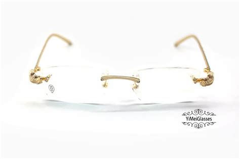 Cartier Crocodile Decor Diamond Rimless EyeGlasses CT6438289 – Yimeiglasses