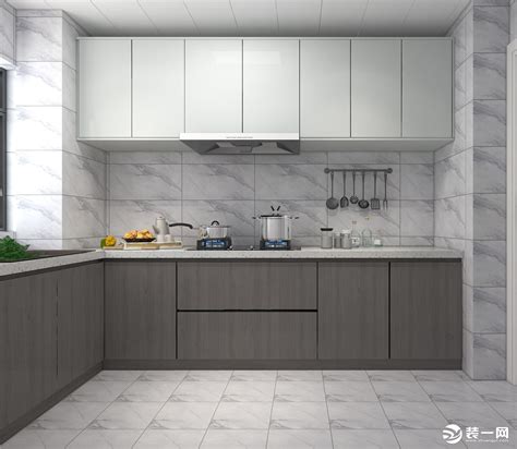 现代简约厨房，灰白两色玩出高级感 - Idea匠人设计效果图 - 居然设计家