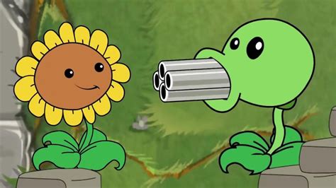 豌豆射手爆笑动画：超级机枪豌豆和向日葵_腾讯视频