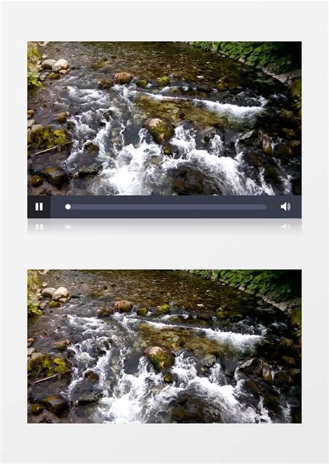 宁静清澈小溪流水景观实拍视频素材模板下载_流水_图客巴巴