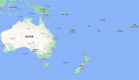 大洋洲地形图图片
