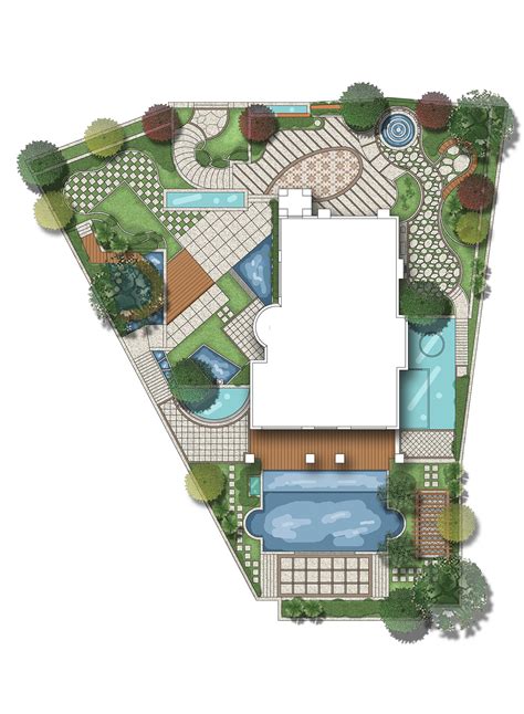 别墅花园平面手绘|空间|景观设计|我叫安 - 原创作品 - 站酷 (ZCOOL)