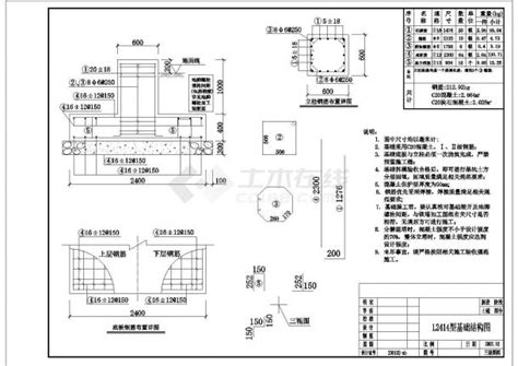 非常全面的铁塔基础设计施工图（很实用）_其他基础施工图_土木在线