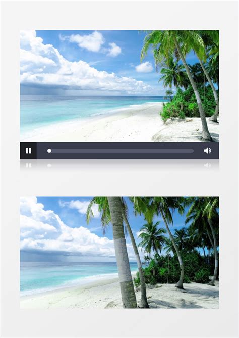 蓝色的海水涌向沙滩实拍视频模板下载_实拍_图客巴巴
