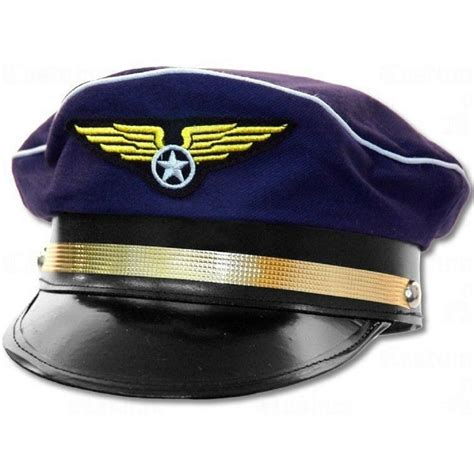 Jacobson Hat Company - Adult Navy Blue Pilot Hat Air Line Airline ...
