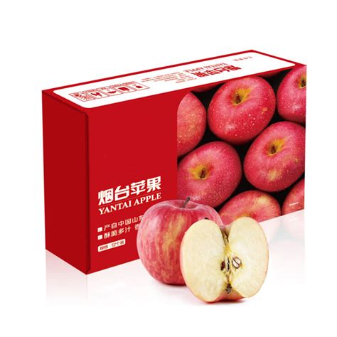 京鲜生烟台红富士苹果12个礼盒净重2.6kg起单果190-240g水果年货-商品详情-菜管家