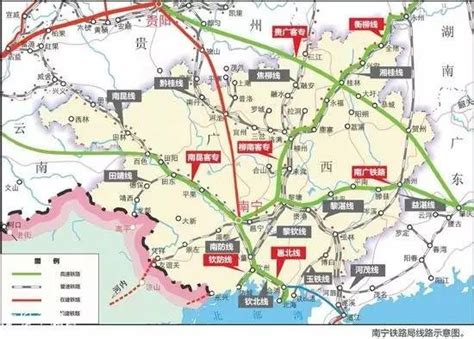 广西最新高铁规划图,2020岑溪高铁,2030年广西铁路规划图_大山谷图库
