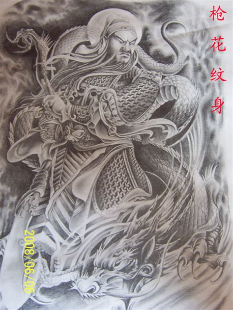 非主流纹身关公头像
