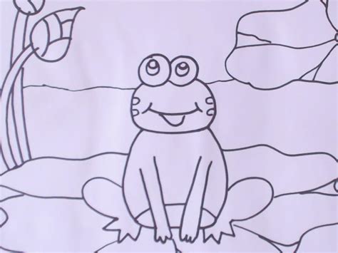 卡通呆萌小青蛙简笔画画法图片步骤🎬小小画家