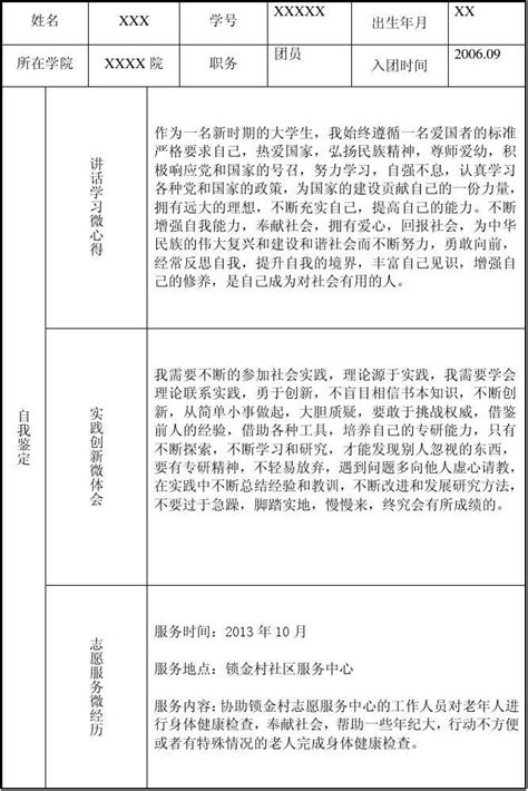 2014年度南京林业大学团员教育评议登记表_word文档在线阅读与下载_免费文档