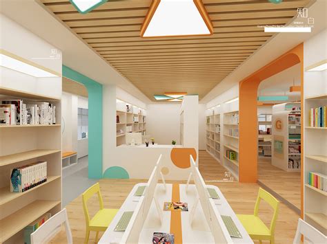 幼儿园图书室|空间|室内设计|暗梅幽闻花 - 原创作品 - 站酷 (ZCOOL)