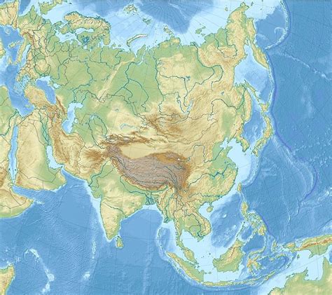 彩色亚洲政区图 - 世界地图全图 - 地理教师网