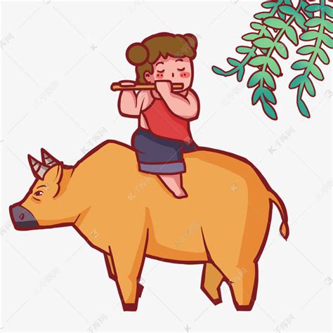 牧童骑黄牛图片