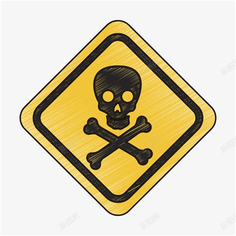 骷髅危险品三角形黄色警告牌实物png图片免费下载-素材7JzWVggqa-新图网