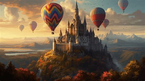 欧式城堡梦幻数字艺术插画图片下载-正版图片402457423-摄图网