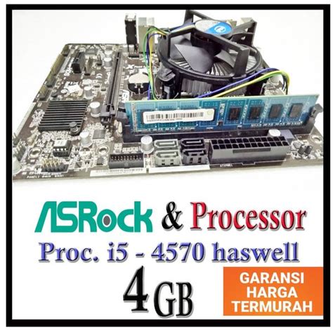 Jual Proc. intel core i5-4570 Orginal asli & Asrock H81 & Memory 4GB ...