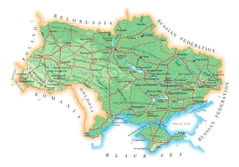 乌克兰交通旅游地图 - 乌克兰地图 - 地理教师网